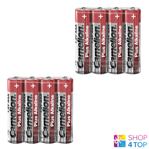 8 Camelion Aaa Plus Alkaline Batteries Lr03 Mn2400 Am4 E92 1.5V 4Sh NEW