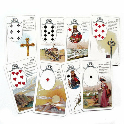 Mlle Lenormand Oracle 36 Cards Deck Esoteric Telling With Velvet Bag Agm NEW