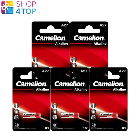 5 Camelion A27 Alkaline Batteries Lr27A Mn27 12V No Mercury 16Mah 1Bl 2024 NEW