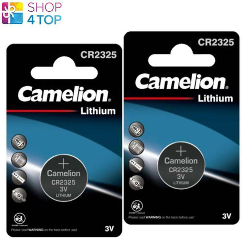 2 Camelion Cr2325 Batteries Lithium 3V Coin Cell Dl2325 Br2325 1Bl Exp 2033 NEW