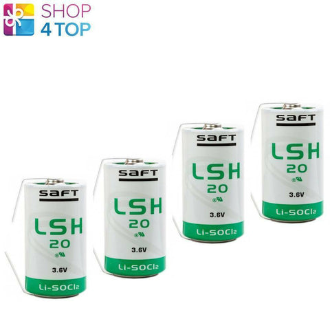 4 Premium Lsh20 U Soldering Lug D Lithium Batteries 3.6V 13000 Li-Soci2 France NEW