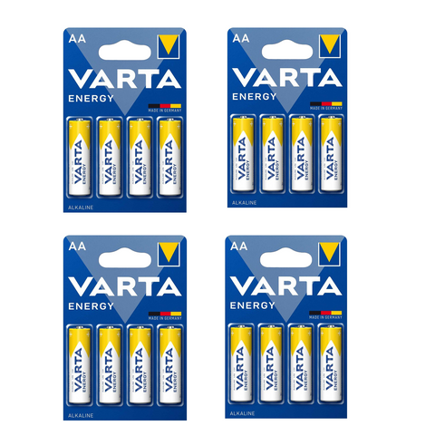 16 Varta Energy Alkaline Batteries Aa Lr6 4106 Mignon Mn1500 1.5V Exp 2029 NEW