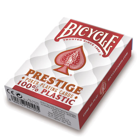 2 Decks: Bicycle Prestige 100% Plastic Poker Playing Cards Jumbo Red/Blue New