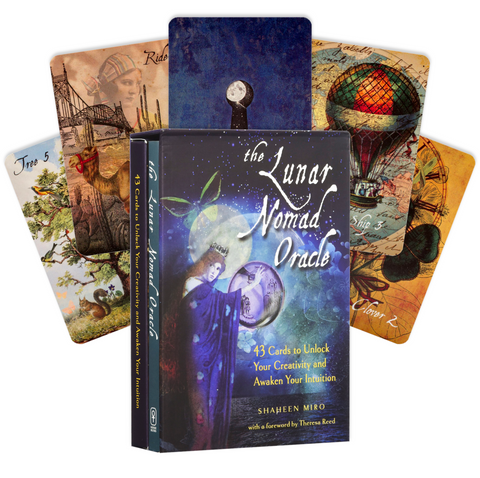 The Lunar Nomad Oracle Cards And Bag Deck Book Weiser Books Miro Esoteric NEW