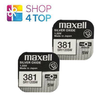 2 Maxell 381 391 Sr1120Sw Batteries Silver 1.55V Watch Battery NEW