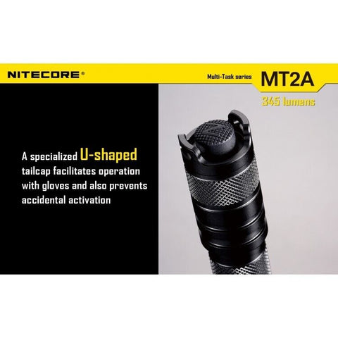 Nitecore Flashlight Mt2A Multi-Task 2 Aa Batteries 345 Lumens Cree Xp-G2 R5 Led