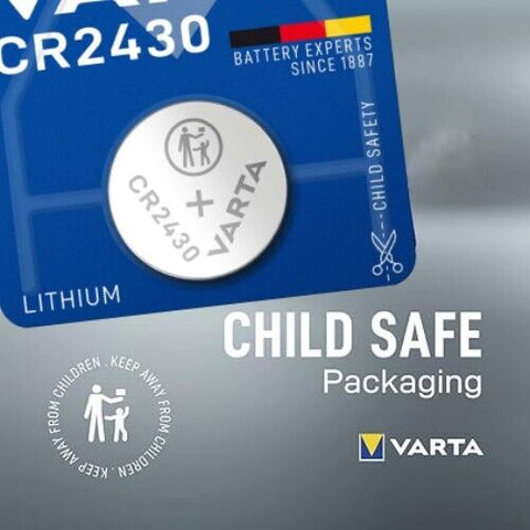Varta Cr2430 Lithium Batteries 3V Coin Cell Button Dl2430 E-Cr2430 Exp 2033 1Bl