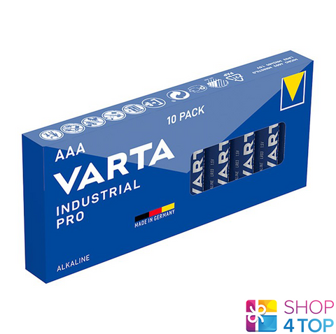 10 Varta Industrial Alkaline Aaa Lr03 Batteries 1.5V Micro Mn2400 Exp 2032 NEW