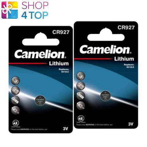 2 Camelion Cr927 Batteries Lithium 3V Coin Cell Dl927 Ecr927 1Bl Exp 2031 NEW