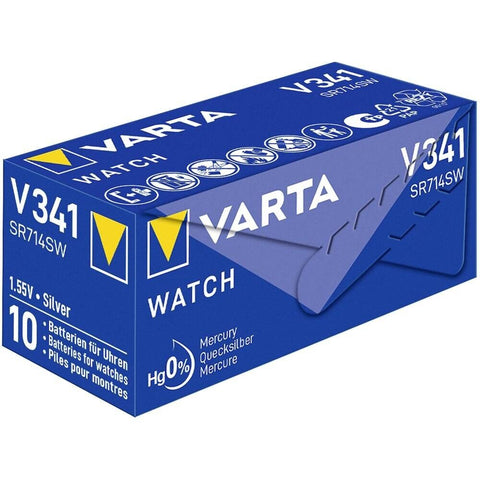 2 Varta 341 Sr714Sw Batteries Silver 1.55V Watch Coin Cell Expiration 2024 11