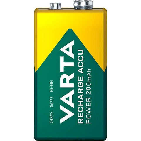 2 Varta Recharge Accu Power 9V Hr22 Battery Nimh 200Mah E-Block Transistor NEW