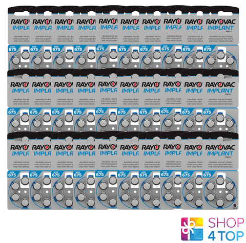 180 Rayovac Implant Pro Size 675 Mf Pr44 Batteries Hearing Aid Cochlear Implants