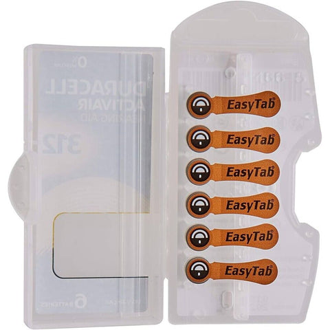 60 Duracell Activair 312 Hearing Aid Batteries Zinc Air 1.45V Mercury Free 6Bl