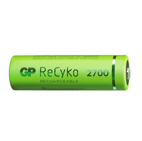 12 Gp Recyko + 2700 Rechargeable Aa Batteries 2600Mah Hr6 Mn1500 1.2V 4Bl NEW