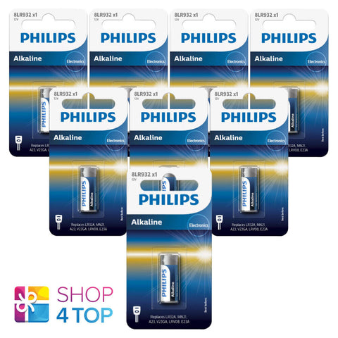 8 Philips Alkaline 8Lr932 Battery 12V Lr23A Mn21 A23 1Bl Batteries NEW
