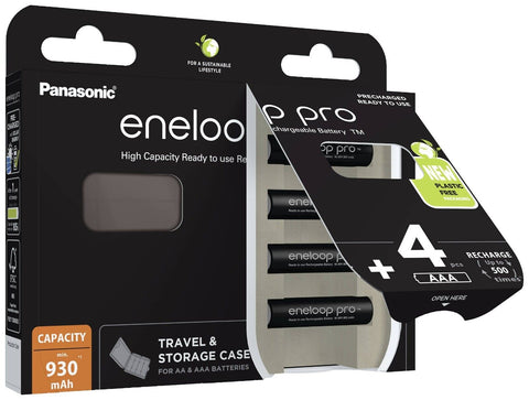 20 Panasonic Eneloop Pro Rechargeable Aaa Hr6 Batteries Storage Case 1.2V 930Mah
