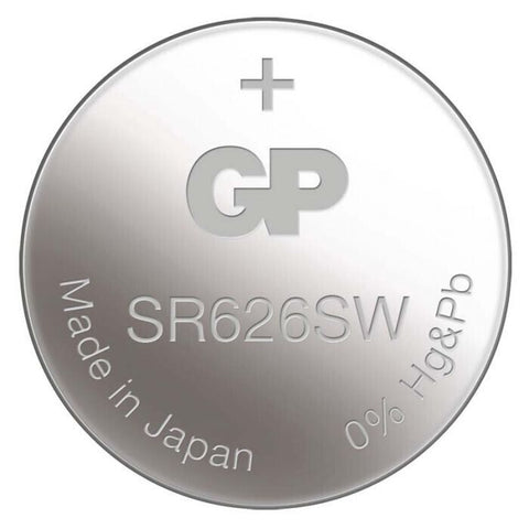 Gp Watch Batteries 377 376 Sr626Sw Sr66 Batteries Silver 1.55V Cell