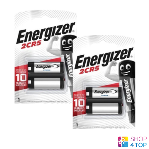 2 Energizer 2Cr5 Lithium Batteries 6V Dl245 Photo Camera Exp 2033 NEW