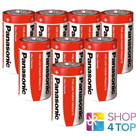 8 Panasonic Zinc Carbon D Lr20 Batteries 1.5V Mono R20 Mn1300 Am1 E95 2026