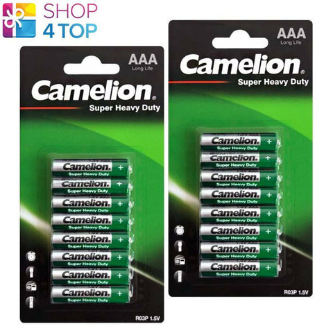 16 Camelion Aaa Batteries Super Heavy Duty Long Life R03P 1.5V 8Bl 10