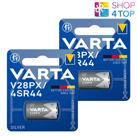 2 Varta V28Px 4Sr44 Silver Oxide Batteries 6.2V 145Mah Silver Cylindr 1Bl 2026