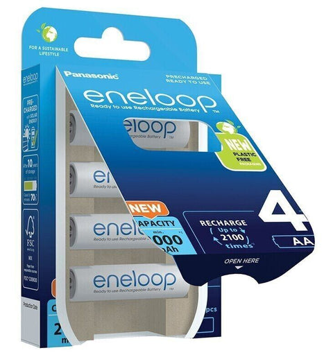 12 Panasonic Eco Friendly Aa Eneloop Lr6 Rechargeable Batteries 2000Mah 4Bl NEW