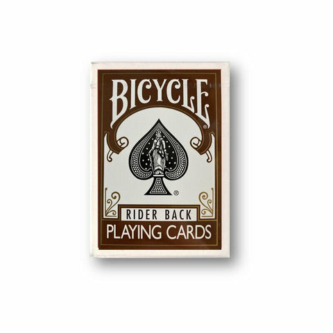 4 Bicycle Rider Back Brown Playing Cards Deck Magic Tricks Poker Made In USa NEW
