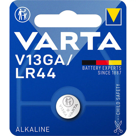 10 Varta V13Ga Lr44 Alkaline Battery Cell Button Batteries 1.5V 1Bl NEW