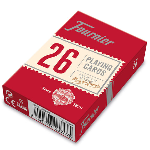 12 Decks Fournier 26 Plastic Coated Bridge Playing Cards 6 Red 6 Blue Box Case