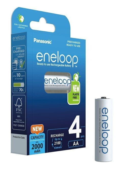 12 Panasonic Eco Friendly Aa Eneloop Lr6 Rechargeable Batteries 2000Mah 4Bl NEW