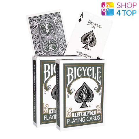 2 Bicycle Rider Back Grey Playing Cards Deck Magic Tricks Poker Made In USa NEW