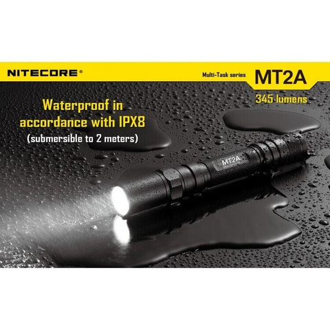 Nitecore Flashlight Mt2A Multi-Task 2 Aa Batteries 345 Lumens Cree Xp-G2 R5 Led
