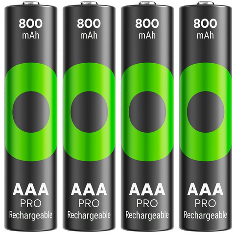 12 Aaa Gp Recyko Pro Rechargeable Batteries Nimh 800 Mah 4Bl NEW Packaging