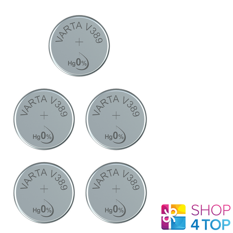 5 Varta 389 Sr54 Battery Silver 1.55V Coin Button Cell Watch NEW