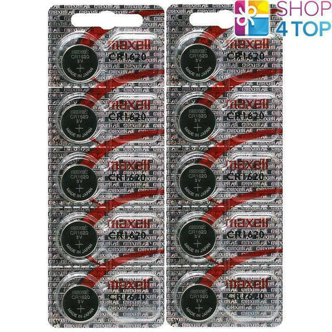 10 Maxell Cr1620 Lithium Batteries 3V Coin Cell Dl1620 Hologram Exp 2029 NEW