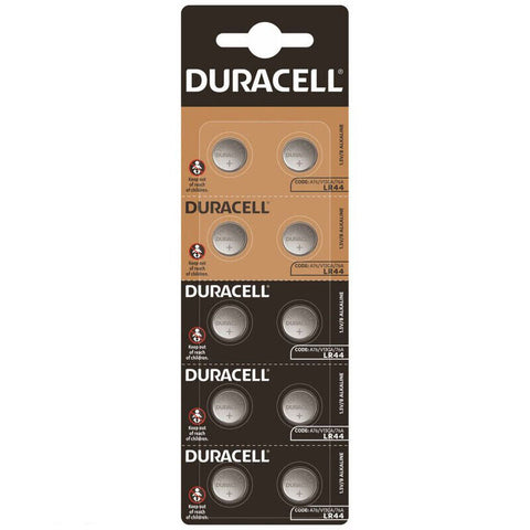10x Duracell LR44 Batteries Alkaline A76 V13GA 76A 1.5V 10Bl Exp 2034 Blister NEW