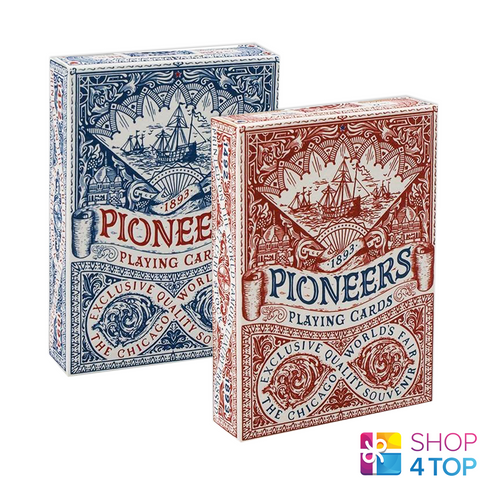 2 Decks Pioneers Red Blue Playing Cards Ellusionist 1893 High Quality Poker NEW