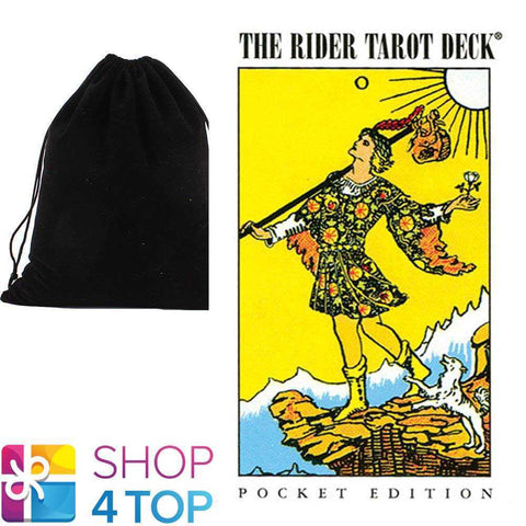 Pocket Rider Waite Tarot Cards Deck US Games A. E. Waite With Velvet Bag Pwr78