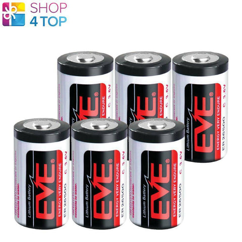 6 Eve Er26500 C Lithium Battery Lr14 3.6V Eve Energy Cell Size Single NEW