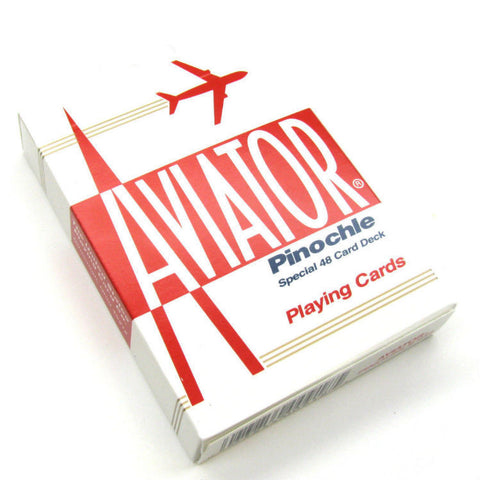12 Aviator Playing Cards Decks Pinochle Standard Index 6 Blue 6 Red Poker Box