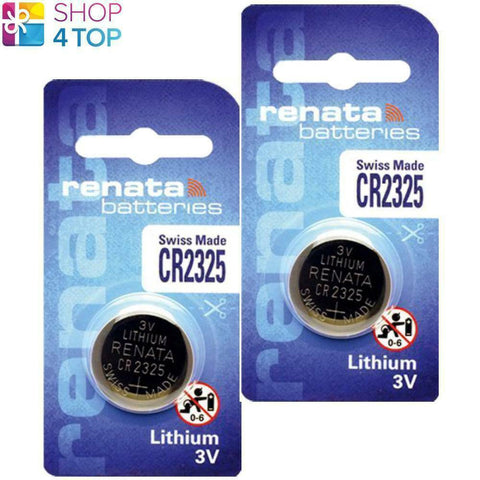 2 Renata Cr2325 Lithium Batteries 3V Cell Coin Button Swiss Made Exp 2030 NEW