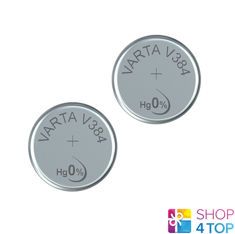 2 Varta 384 Sr41 Battery Silver 1.55V Coin Button Cell Watch 09