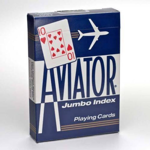 12 Decks Aviator Jumbo Index Playing Cards 6 Red 6 Blue Sealed Box Case USpcc