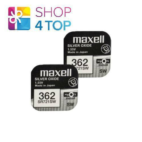 2 Maxell 362 361 Sr721Sw Batteries Silver 1.55V Watch Battery NEW
