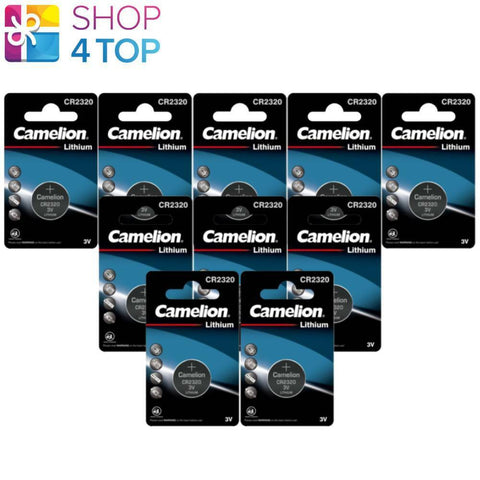 10 Camelion Cr2320 Batteries Lithium 3V Coin Cell Br2320 Dl2320 1Bl Exp 2031 NEW
