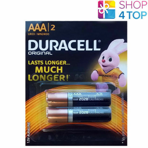 2 Duracell Duralock Aaa Lr03 Alkaline Batteries Pack Original Micro E92 NEW