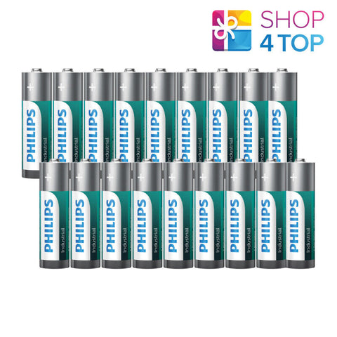18 Philips Industrial Alkaline Aa Batteries Lr6 Mignon Battery Exp 2032 NEW