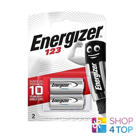 2 Energizer Cr123 Lithium Batteries 3V Dl123A 123A 2Bl Exp 2033 NEW