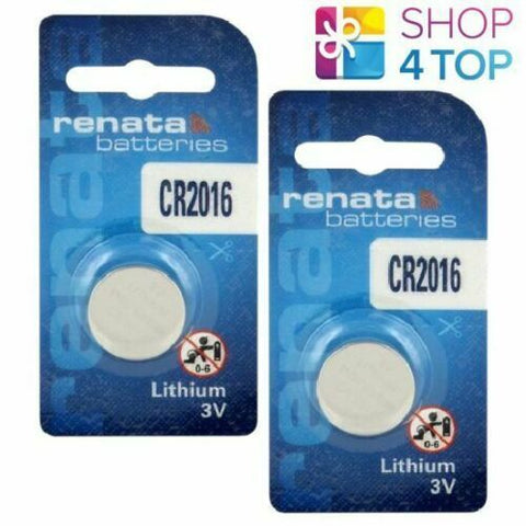 2 Renata Cr2016 Lithium Batteries 3V Cell Coin Button Dl2016 Exp 2030 NEW
