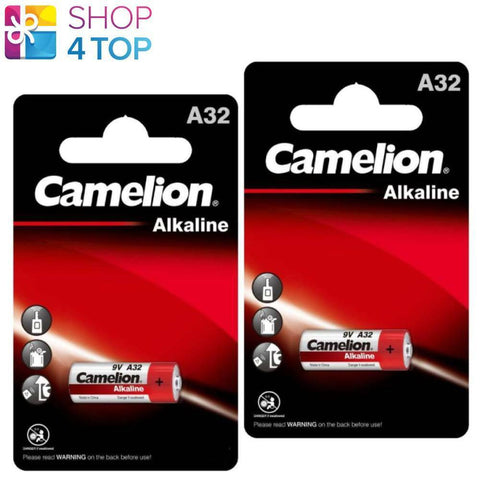 2 Camelion Lr32A Alkaline Batteries A32 9V No Mercury Cadmiuim NEW